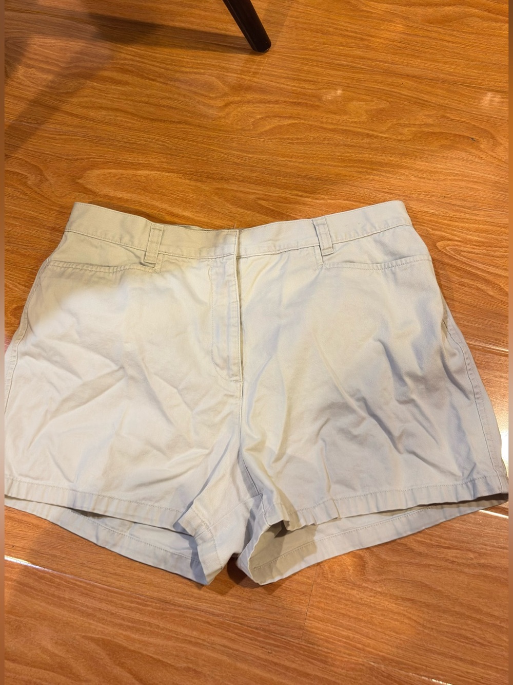 Never Use NY Khakis Women's Beige Chino Shorts 100% Cotton⁠-Size 12